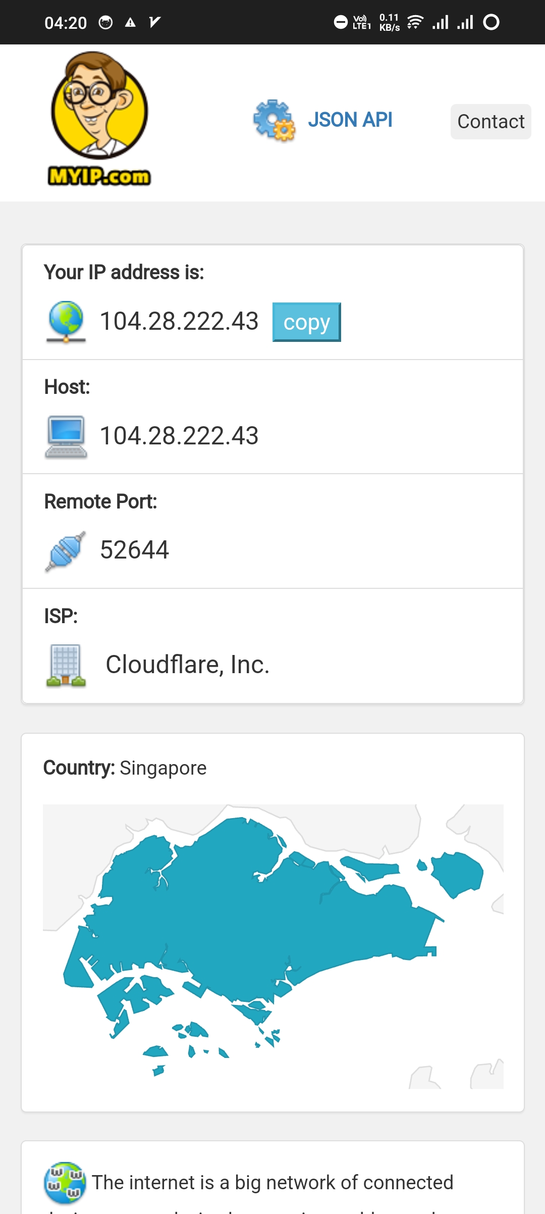 Cek Koneksi dan IP